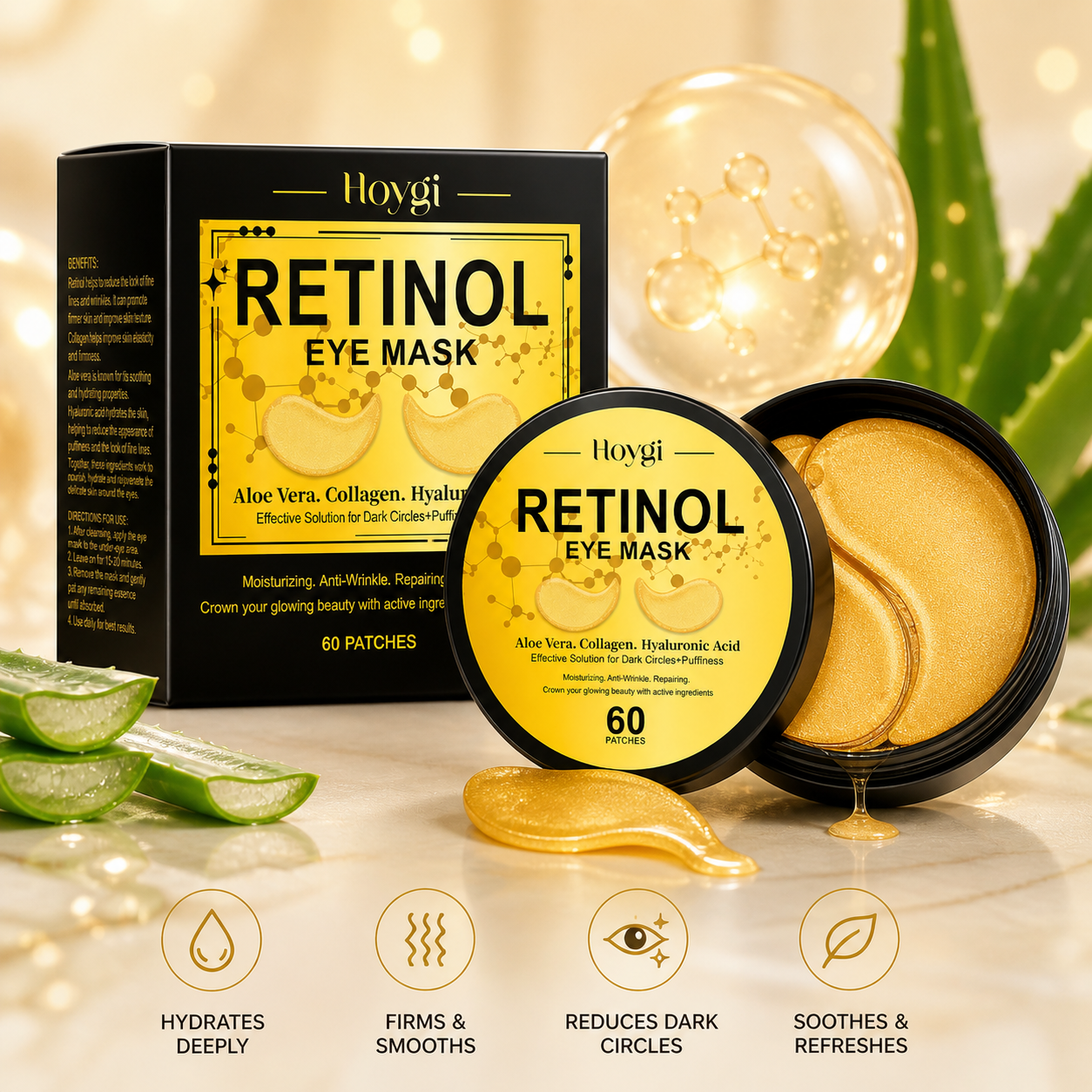 Luméxa Retinol Eye Mask – Collagen & Aloe Vera | 60 Patches