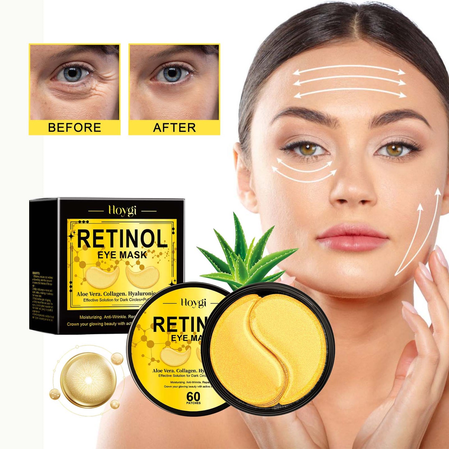 Luméxa Retinol Eye Mask – Collagen & Aloe Vera | 60 Patches
